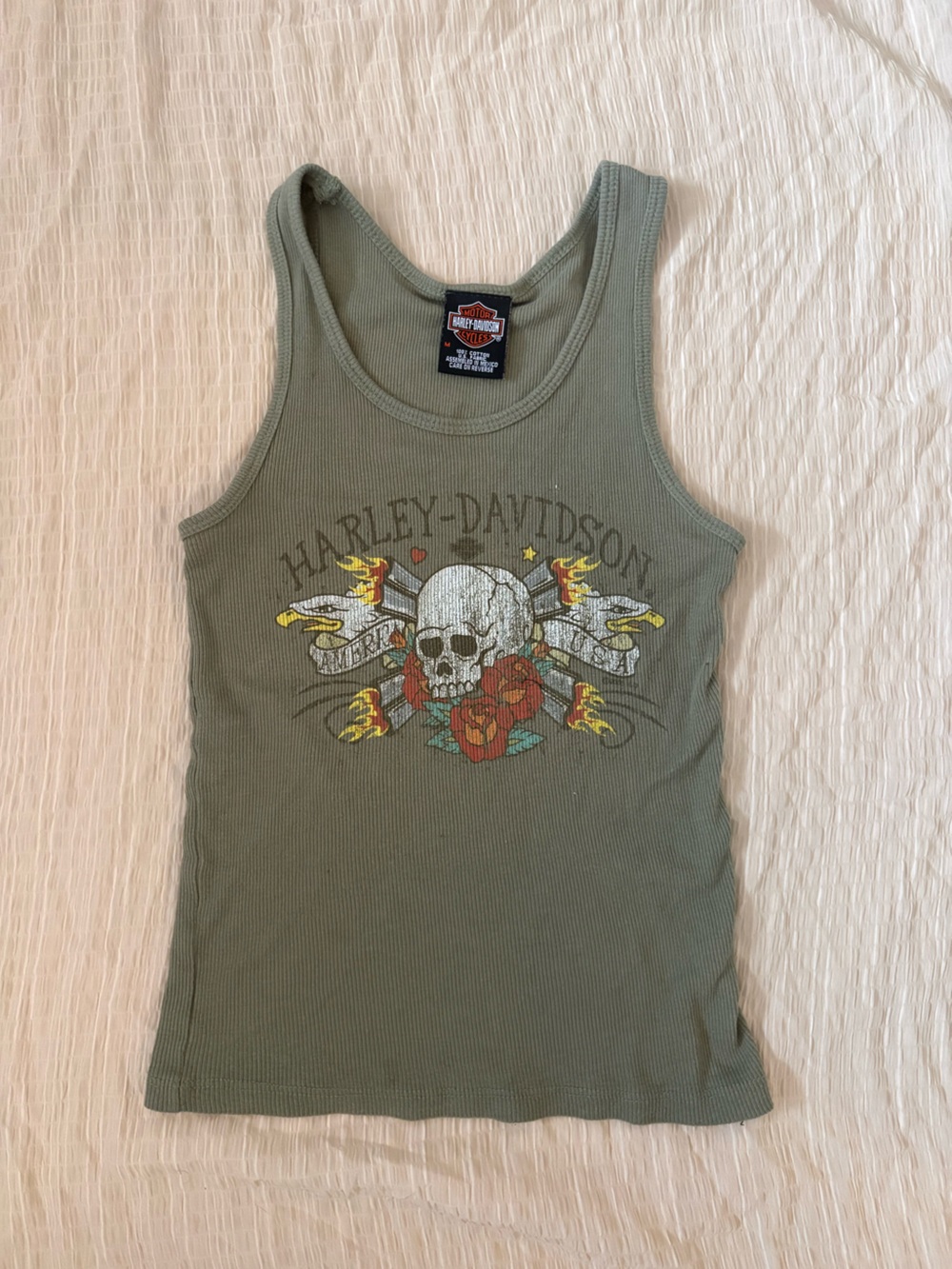 Harley-Davidson Olive Ribbed Tank